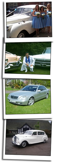 Modern and classic wedding cars graphic